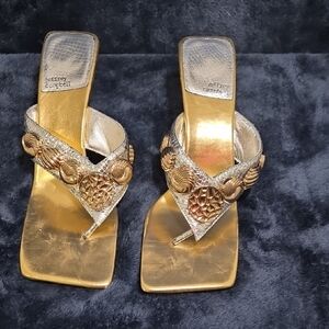 Jeffrey Campbell Metallic Gold Heels